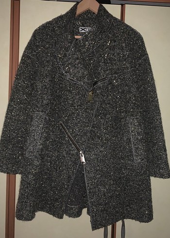 Derishow parıltılı yün kaban, ceket - Görsel 2