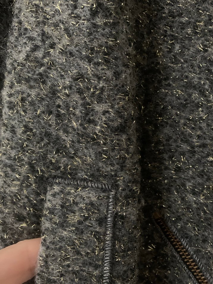 Derishow parıltılı yün kaban, ceket - Görsel 3