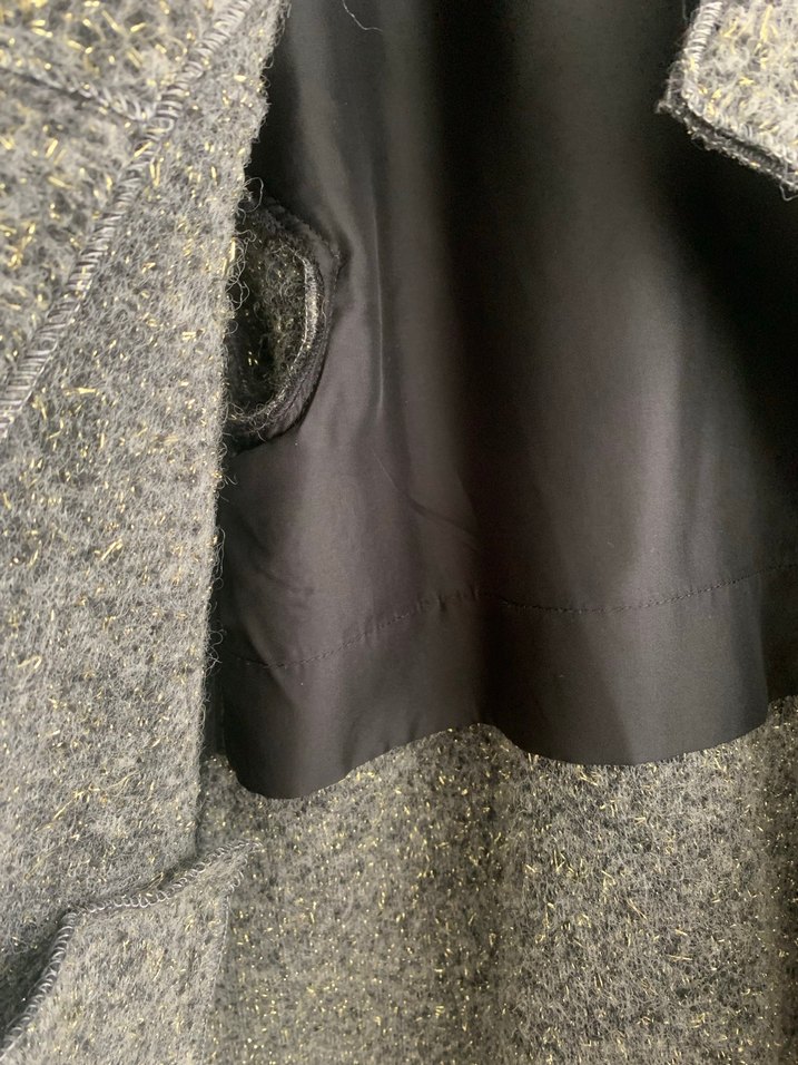 Derishow parıltılı yün kaban, ceket - Görsel 5