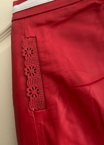 Napa deri kısa etek - Görsel 5