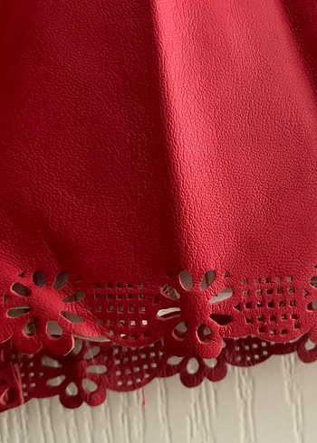 Napa deri kısa etek - Görsel 7