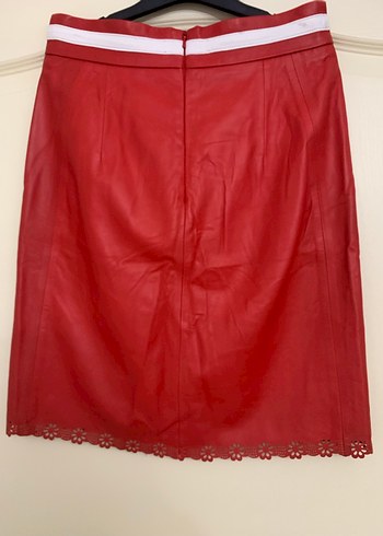 Napa deri kısa etek - Görsel 3