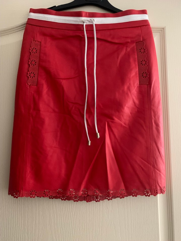 Napa deri kısa etek - Görsel 2