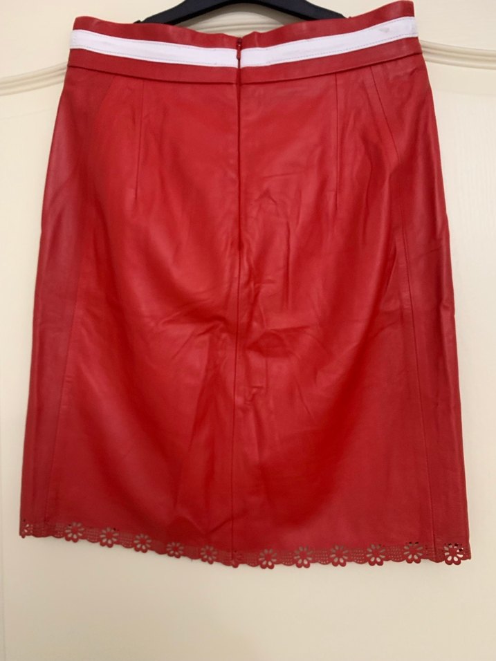 Napa deri kısa etek - Görsel 3