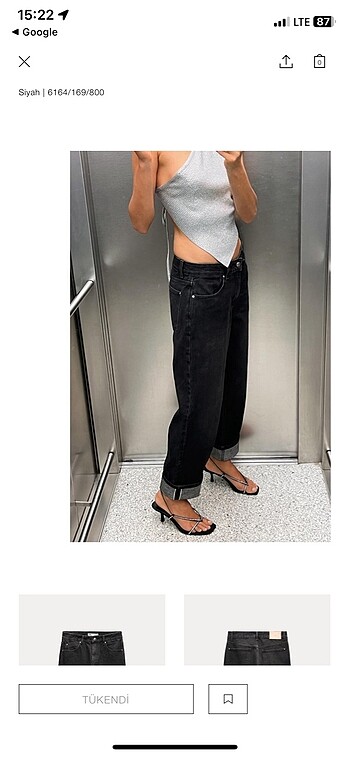 Zara orta bel pantolon