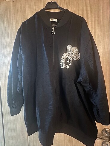 Merwish taşlı bomber ceket