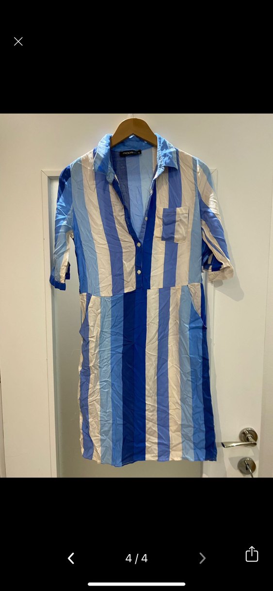 Bohem Uzun Mavi Bağlama Desenli Pareo - Görsel 2