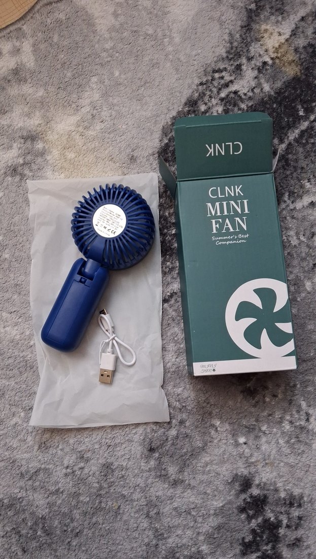 Mavi Mini USB Şarjlı El Vantilatörü - Görsel 2