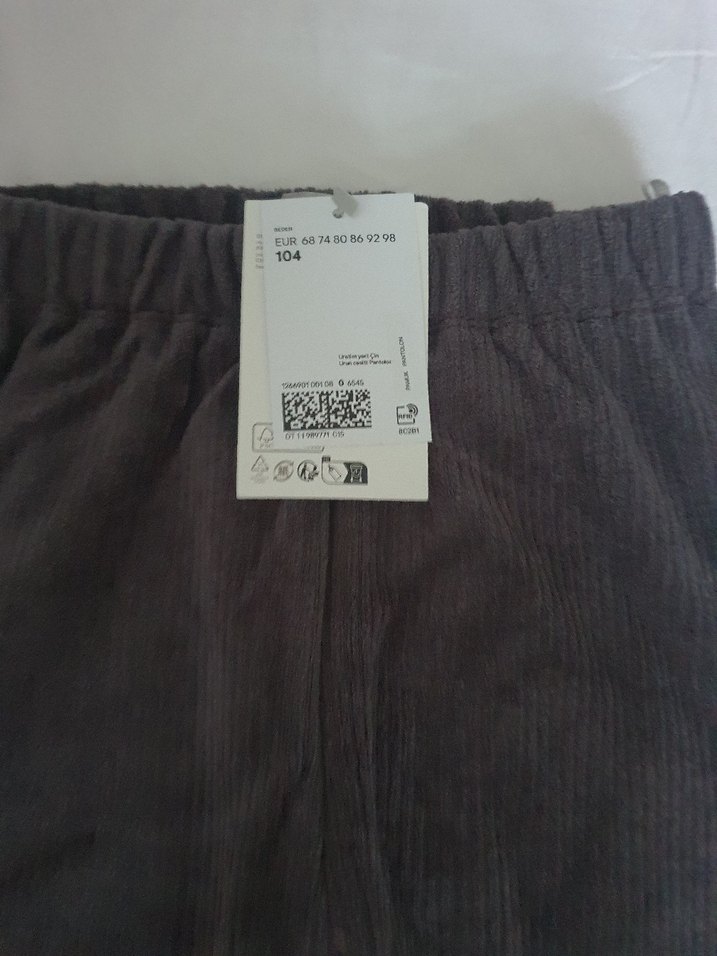 H&M Ribanalı Velur Pantolon - Görsel 2