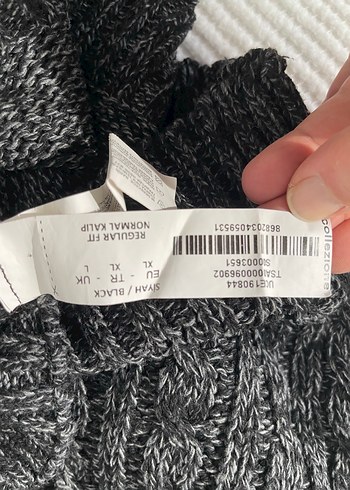 Gri Örgü erkekTriko Kazak - Görsel 4