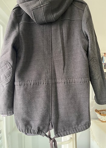 Erkek Gri Fermuarlı Kaban - Görsel 5