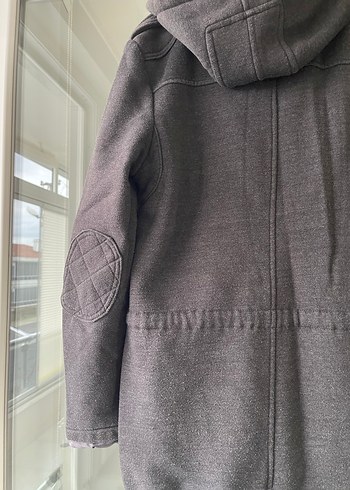 Erkek Gri Fermuarlı Kaban - Görsel 6