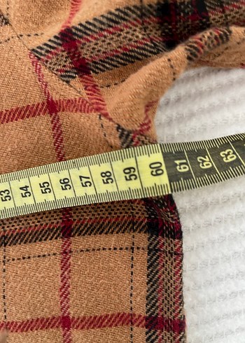 Düğmeli Camel Kareli Erkek Gömlek - Görsel 5