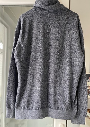 Gri Erkek Yüksek Yakalı Triko Sweatshirt - Görsel 4