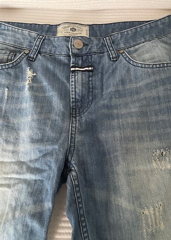 Mavi Bol Kesim Denim Şort - Görsel 2