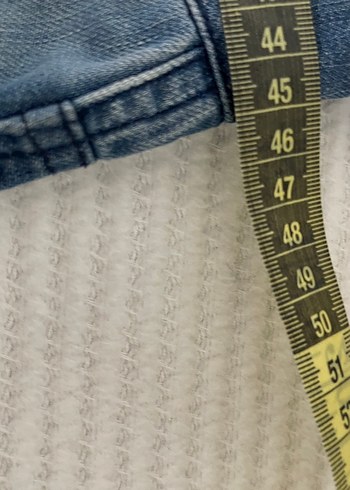 Mavi Bol Kesim Denim Şort - Görsel 5