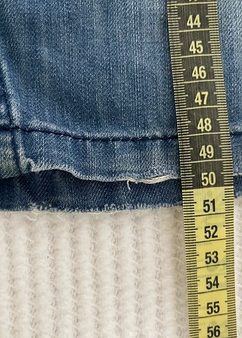 Mavi Bol Kesim Denim Şort - Görsel 6