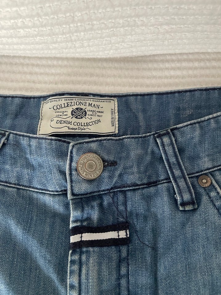 Mavi Bol Kesim Denim Şort - Görsel 3