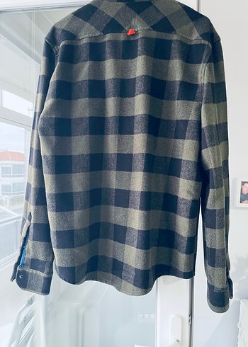 Haki Ekose Düğmeli Erkek Gömlek - Görsel 4