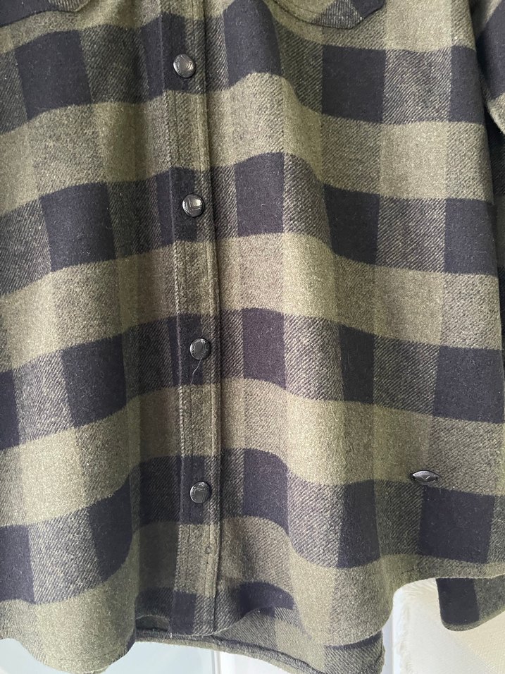 Haki Ekose Düğmeli Erkek Gömlek - Görsel 3