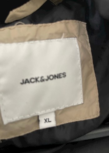 Jack Jones marka Bej Siyah Renkli Rahat Kesim Mont - Görsel 5