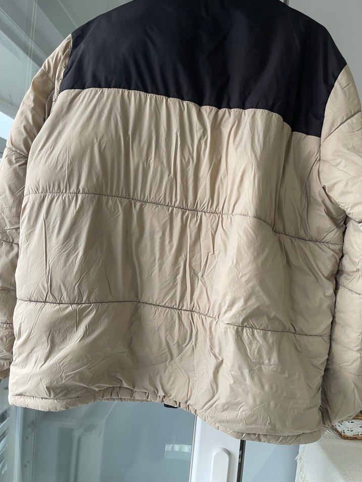 Jack Jones marka Bej Siyah Renkli Rahat Kesim Mont - Görsel 4