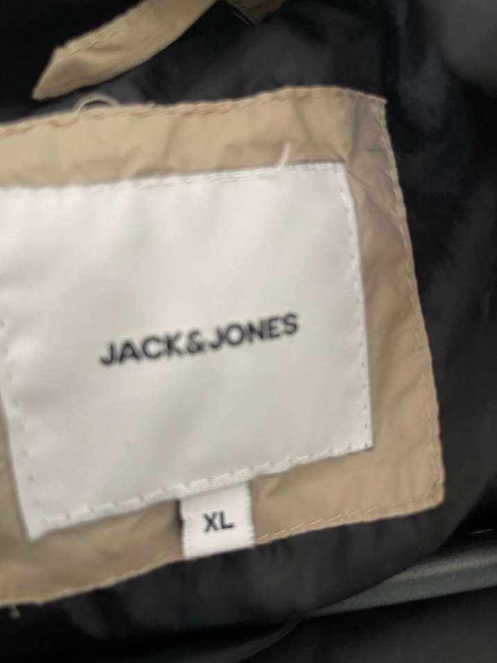 Jack Jones marka Bej Siyah Renkli Rahat Kesim Mont - Görsel 5