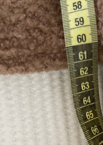 Kahverengi Yüksek Yakalı Peluş Ceket - Görsel 6