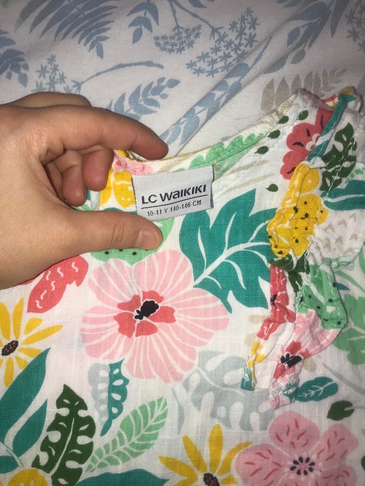 Çiçekli Bohem Kız Bluz - Görsel 2