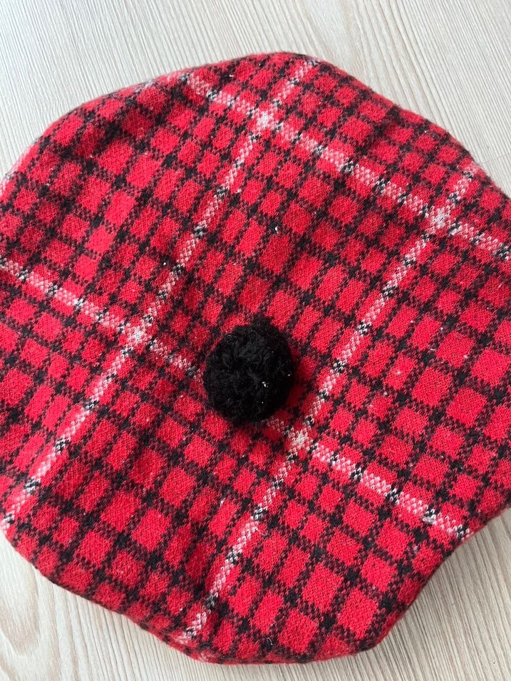 Kız Çocuk Kırmızı Kareli Uzun Kollu Elbise - Görsel 3