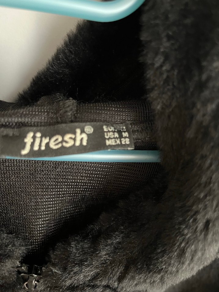 Siyah Deri Kürklü Midi Kadın Kapşonlu - Görsel 2