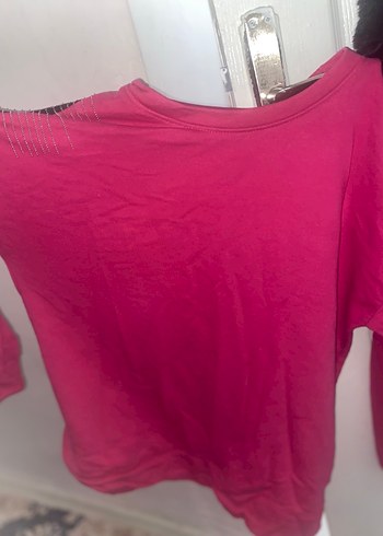 Pembe Fermuarlı Uzun Kollu Hamile Tişörtü - Görsel 4