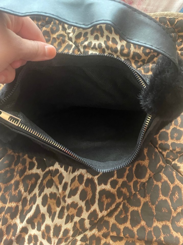 Siyah Kürklü Kadın Omuz Çantası - Görsel 2