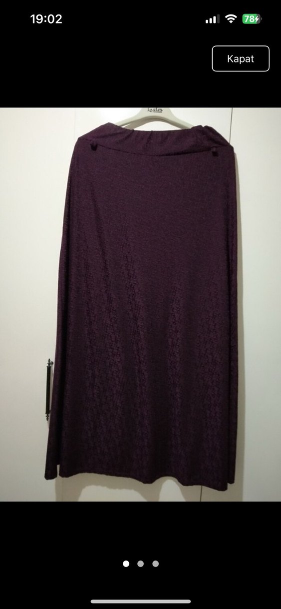 Kadın Kahverengi Piliseli Uzun Etek - Görsel 2