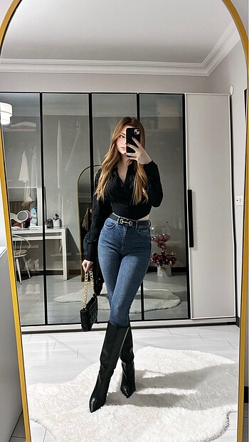 Skinny jean lacivert