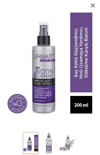 Urban care Biotin&kafein Saç Köklerini Besleyici Ve Güçlendirici