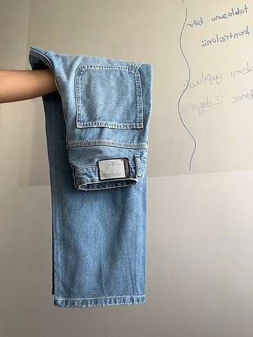 Bershka Bershka Bol Kesim Carpenter Jean Kot Pantolon