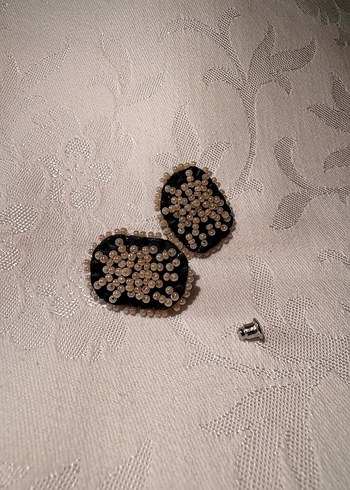 Nakışlı Bohem Vintage Kahverengi Küpe - Görsel 7