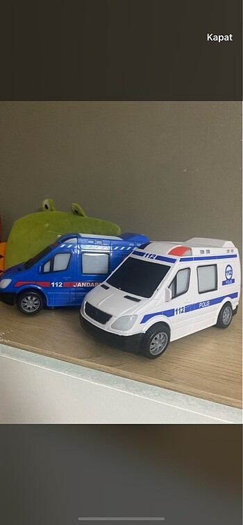 Çanta polis arabası 2 adet figür oyuncaklar