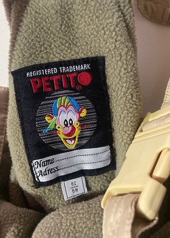 Petit Bateau Bej Çocuk Askılı Kadife Tulumu