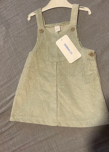 LC Waikiki mint yeşili Süet Kız Elbise