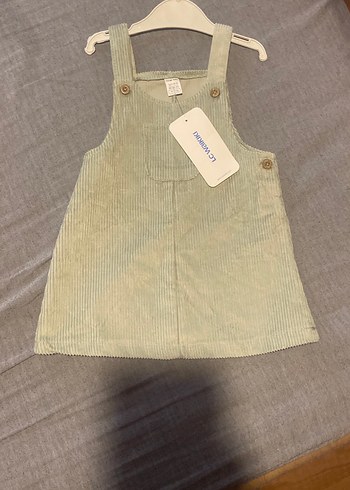 12-18 Ay Beden yeşil Renk LC Waikiki mint yeşili Süet Kız Elbise