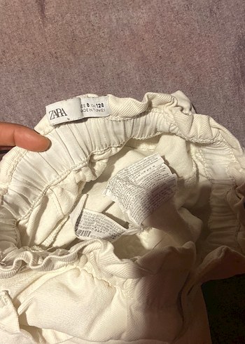 8 Yaş Beden Zara Bej erkek Midi Boy Bol Kesim Kot Pantolon