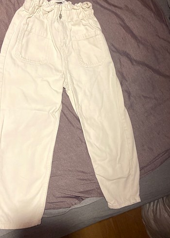 Zara Bej erkek Midi Boy Bol Kesim Kot Pantolon