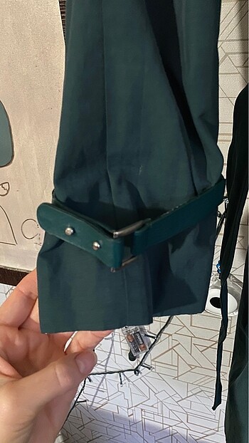 xs Beden yeşil Renk Trençkot