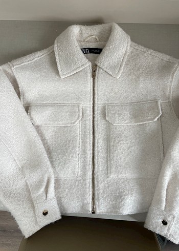 Zara beyaz buklet ceket - Görsel 2