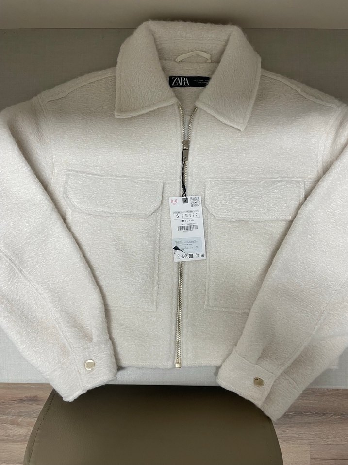 Zara beyaz buklet ceket - Görsel 2