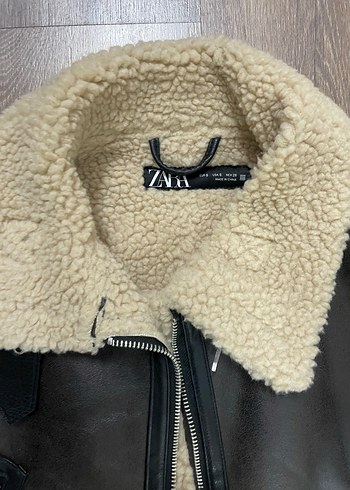 Zara kahverengi biker yelek - Görsel 5