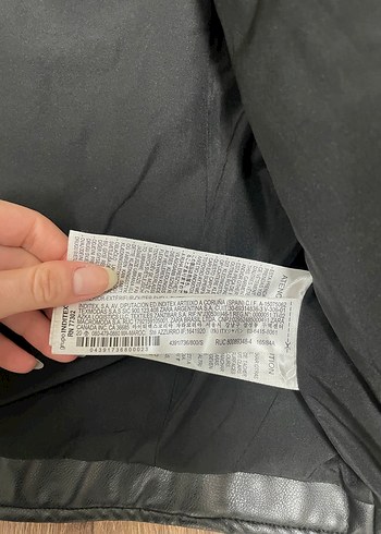 Siyah Biker Deri Kadın Ceket - Görsel 4