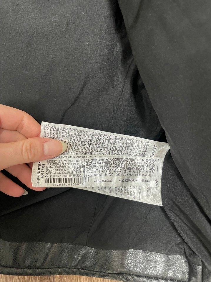 Siyah Biker Deri Kadın Ceket - Görsel 4